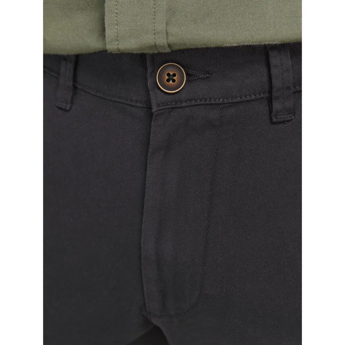 Pantalon chino Slim Fit Noir en coton Yves | 3 Suisses