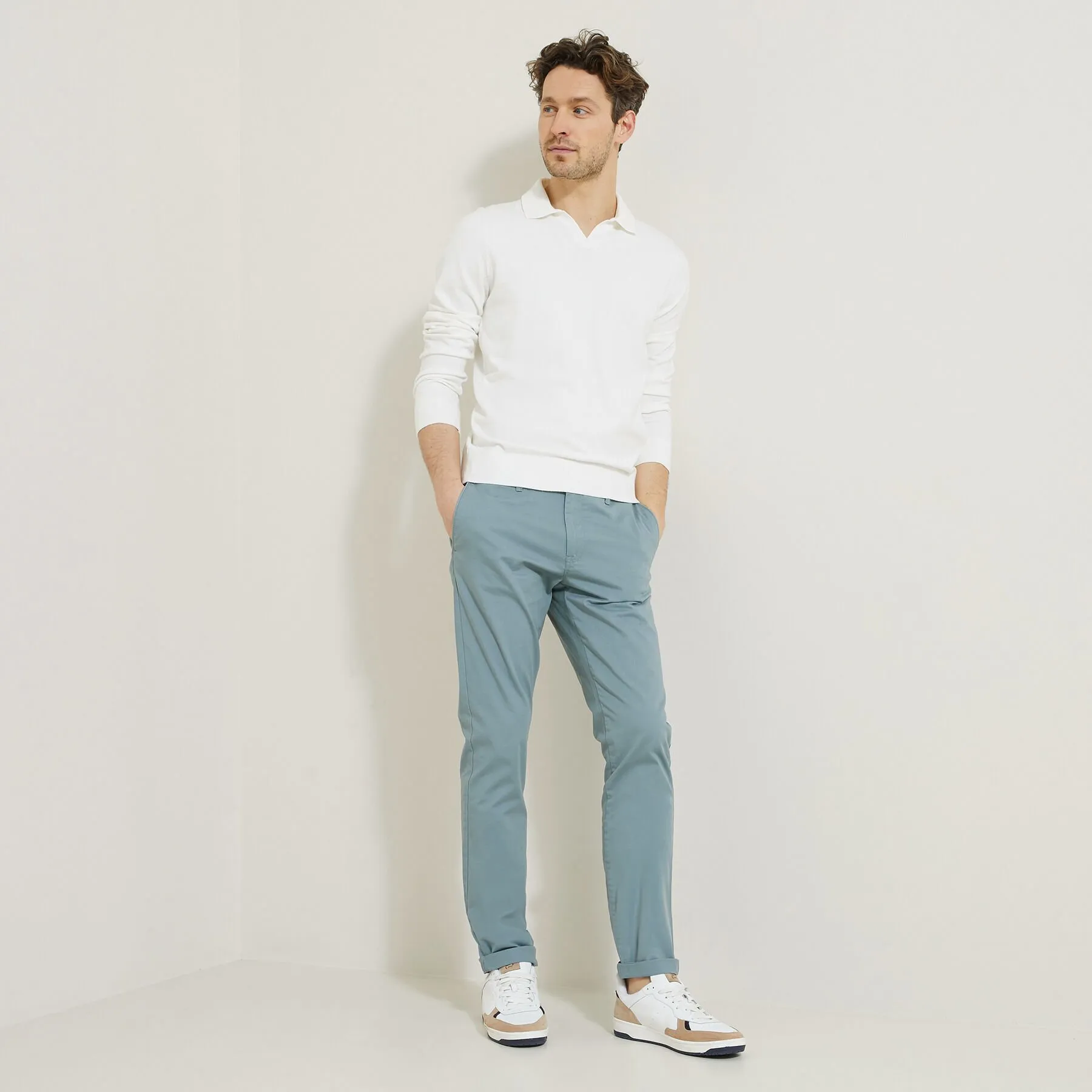 Pantalon chino slim "le parfait by JULES" Bleu Clair | Jules