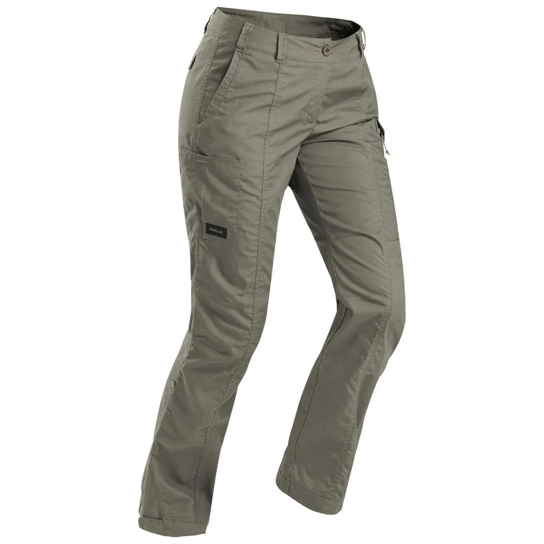 Pantalon de trek voyage - TRAVEL 100 gris femme