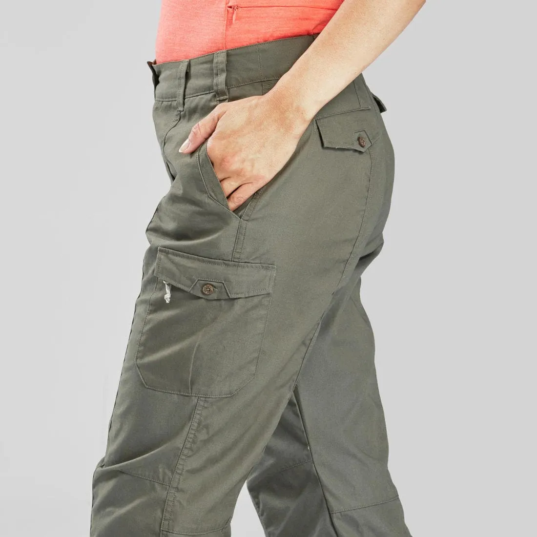 Pantalon de trek voyage - TRAVEL 100 gris femme