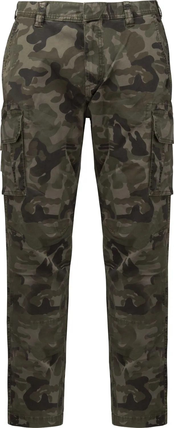 Pantalon multipoches pour homme - K744 - vert olive camouflage 