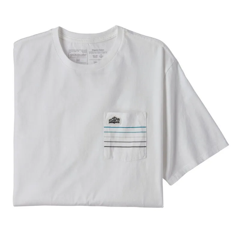 Patagonia Line Logo Ridge Stripe Organic Pocket - T-shirt | Hardloop