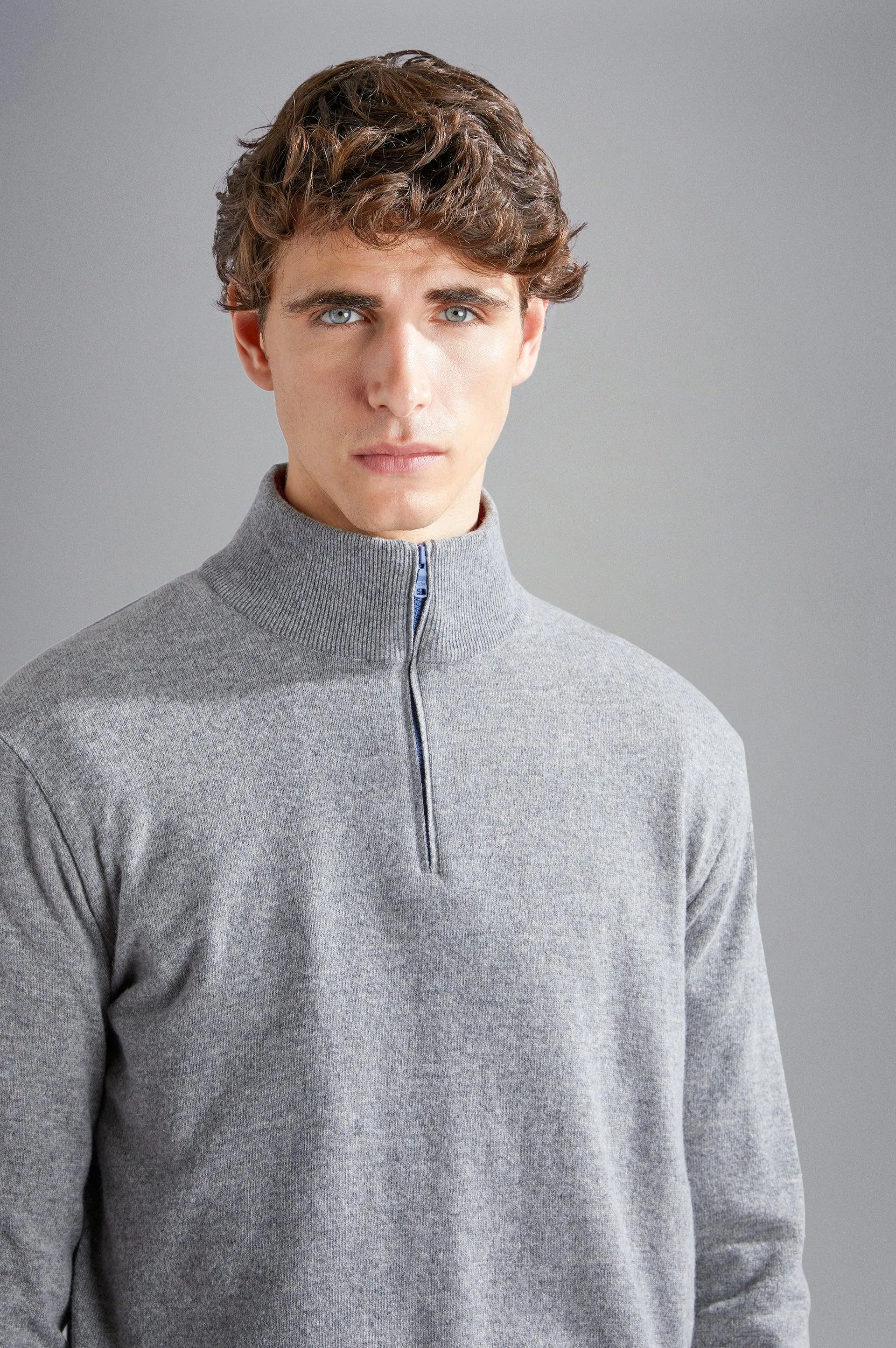 Paul & Shark - Chandail col zip de laine RE-WOOL