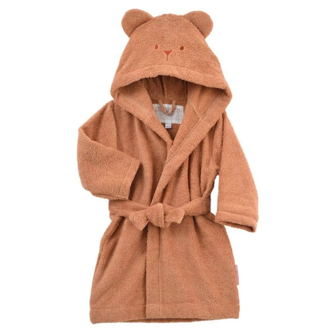 Peignoir enfant coton bio* Ourson - terracotta - 4/5 ans orange - Little Crevette