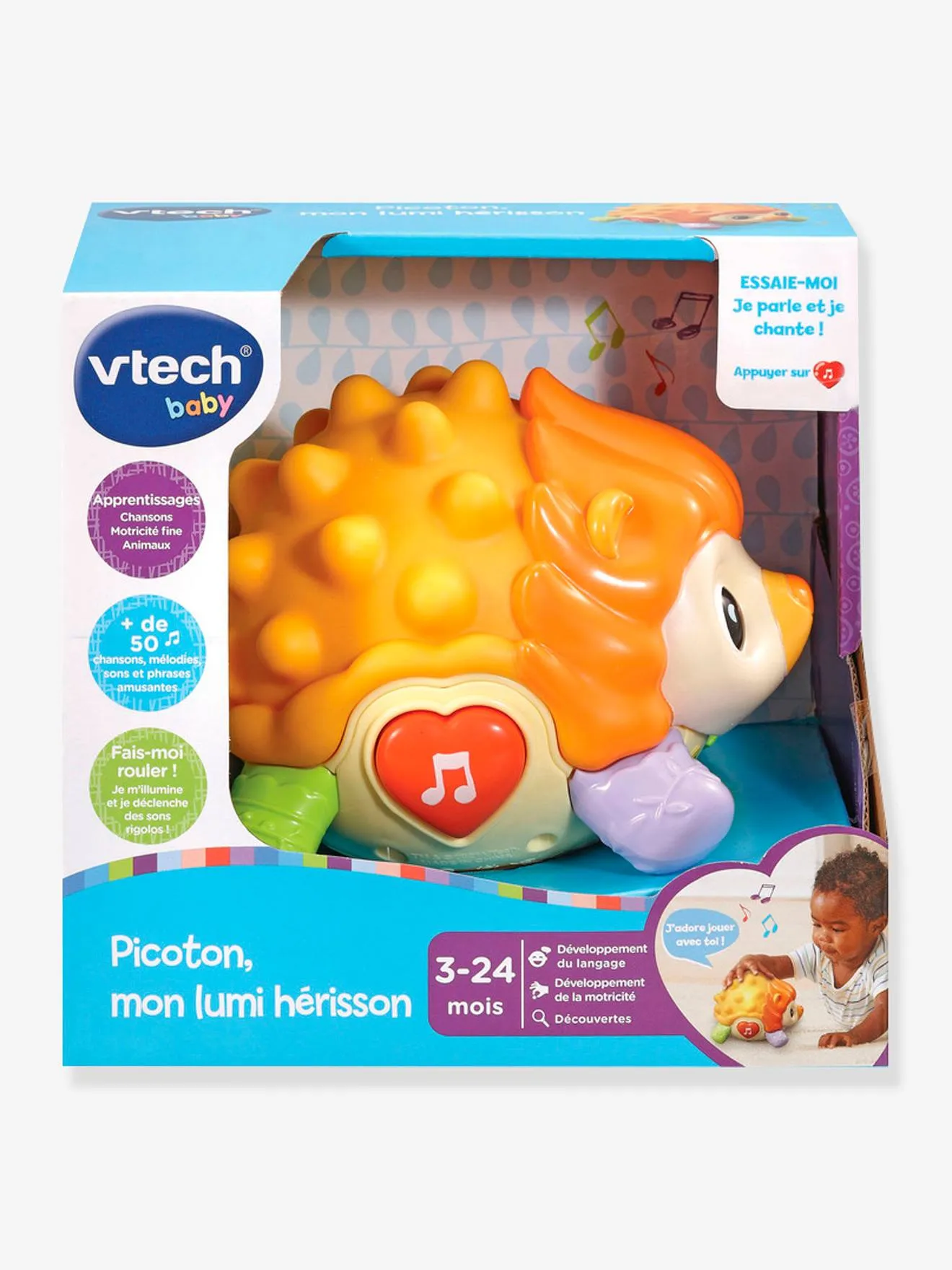 Picoton mon Lumi Hérisson - VTECH orange - Vtech