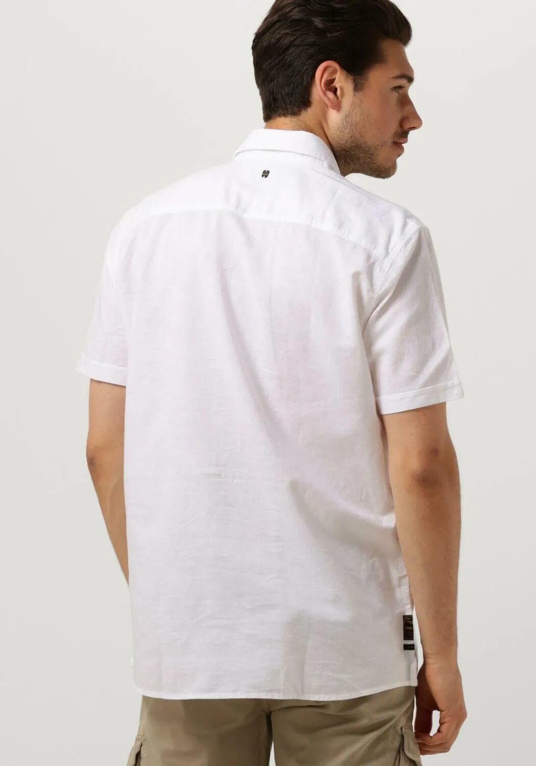 pme legend chemise décontracté short sleeve shirt ctn linen cargo walker en blanc