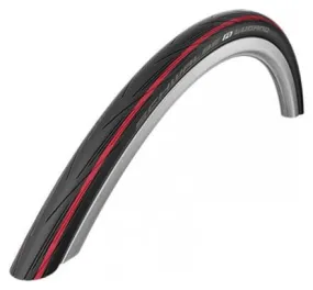 Pneu route 700 x 25 Schwalbe lugano2 noir/rouge tr (25-622)