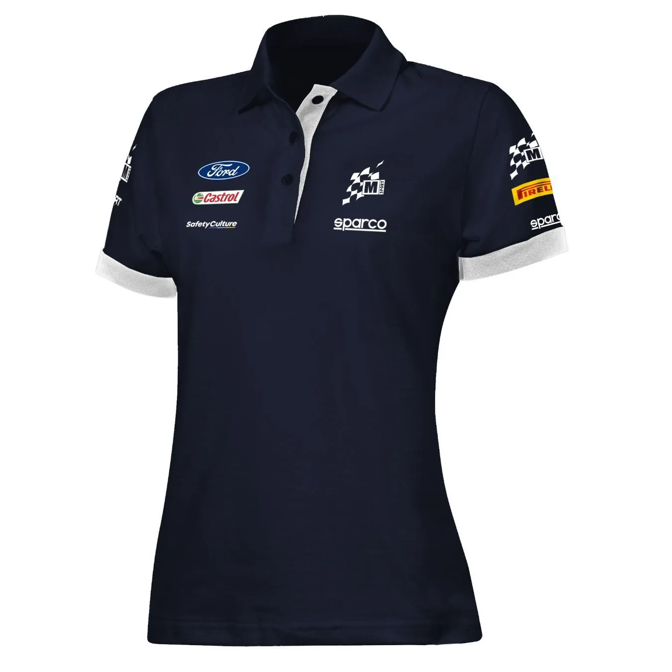 Polo Corporate SPARCO M-SPORT WRC bleu marine pour femme