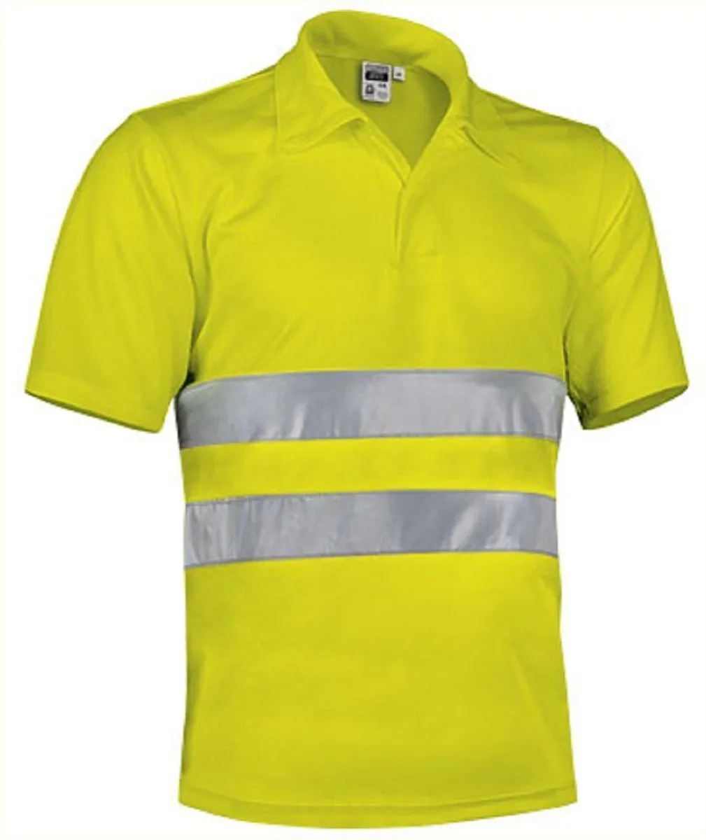 Polo de travail - Homme - REF BUILD - jaune fluo 