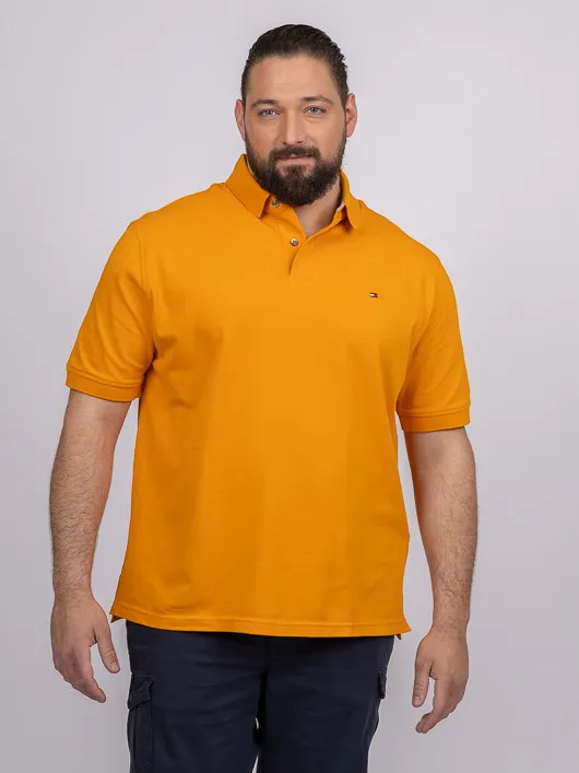 Polo Orange Tommy Hilfiger Grande Taille cannelle homme grande taille - Capelstore