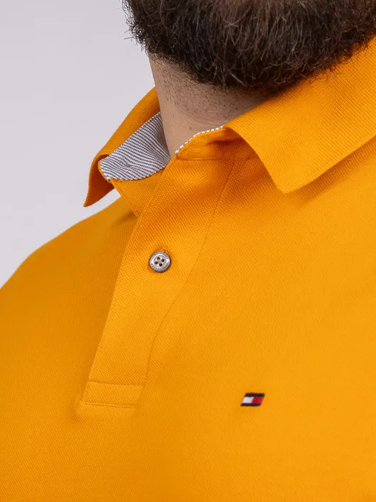 Polo Orange Tommy Hilfiger Grande Taille cannelle homme grande taille - Capelstore