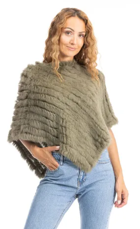 Poncho lapin femme kaki  Oakwood