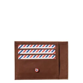 Porte-cartes en cuir Nubuck Made in France Terre Brunie