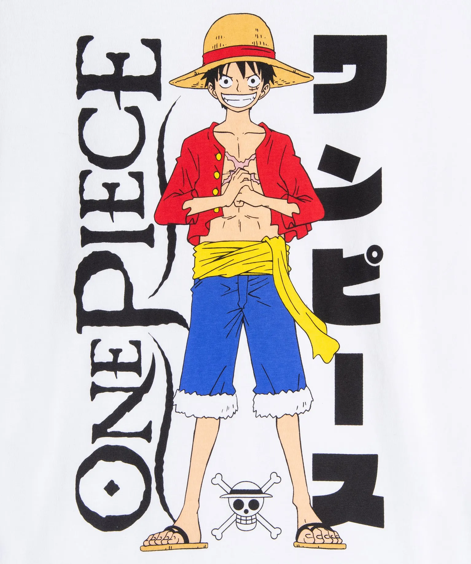 pyjashort avec motif manga garcon - one piece blanc