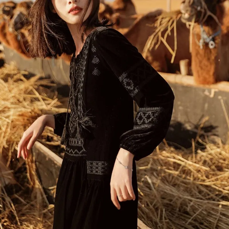 Robe Hippie Chic Noire