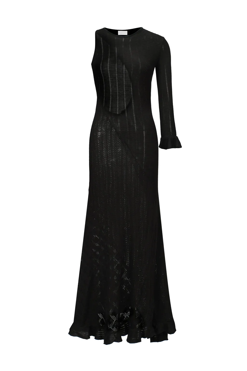 Robe Maxi en Maille Dos-nu - Noir