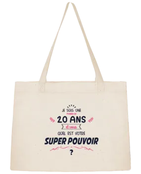 Sac Shopping 20 ans Super Pouvoir - Anniversaire par tunetoo