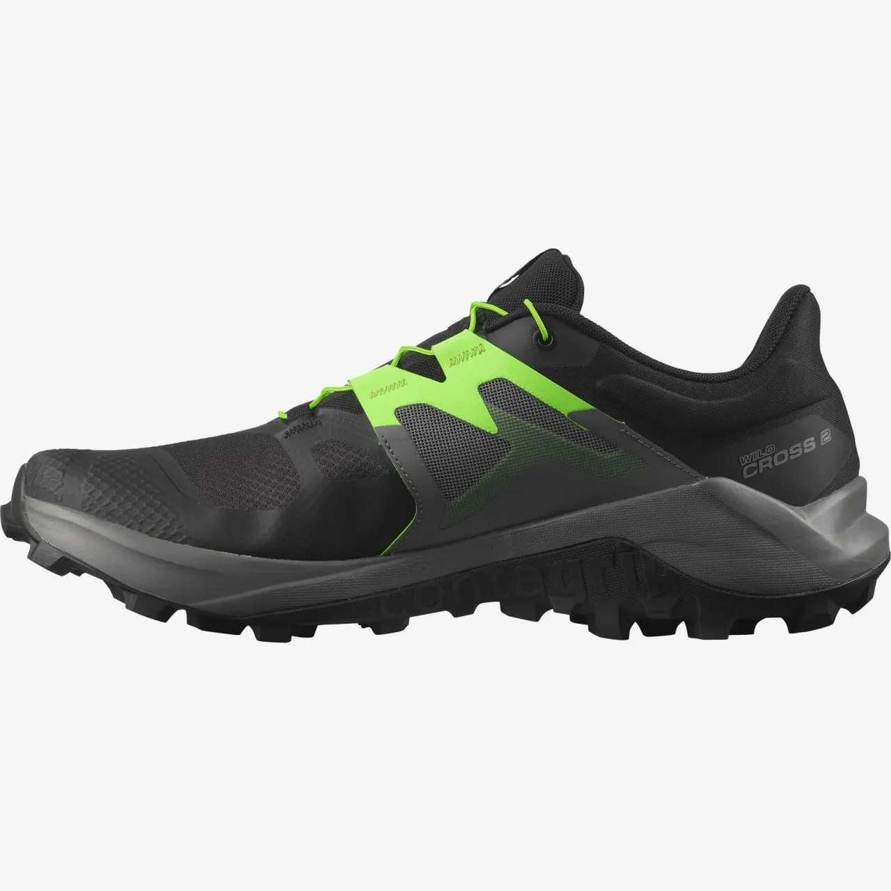 SALOMON WILDCROSS 2 NOIRE ET VERTE  Chaussures trail salomon