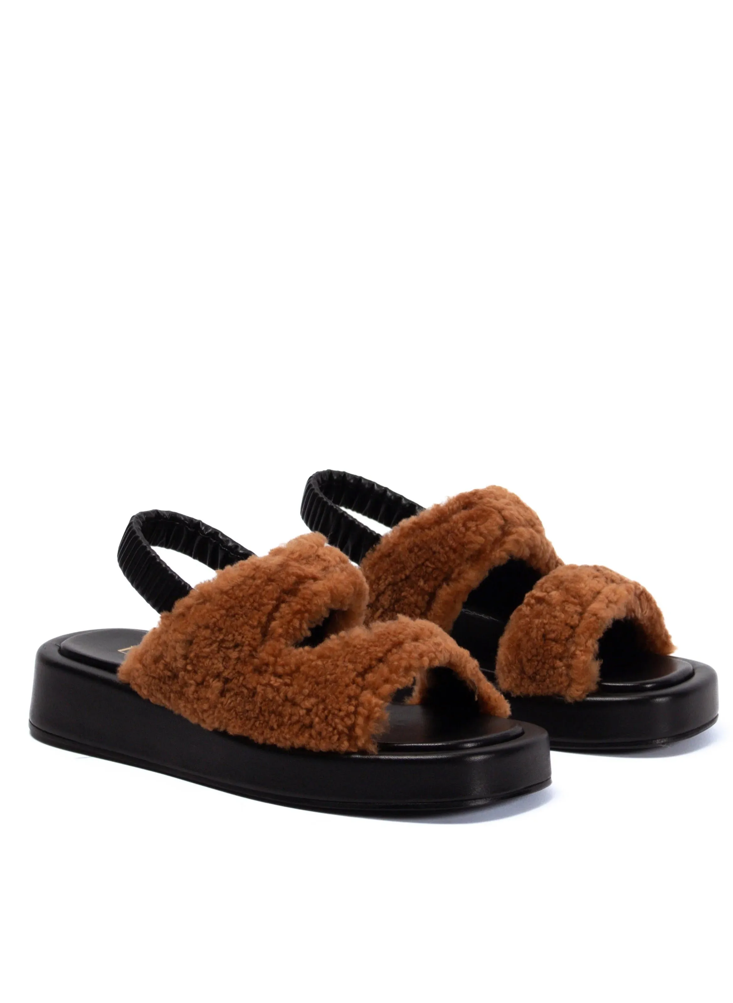 SANDALES EN SHEARLING GEMINI - ELLEME pour FEMME | Printemps