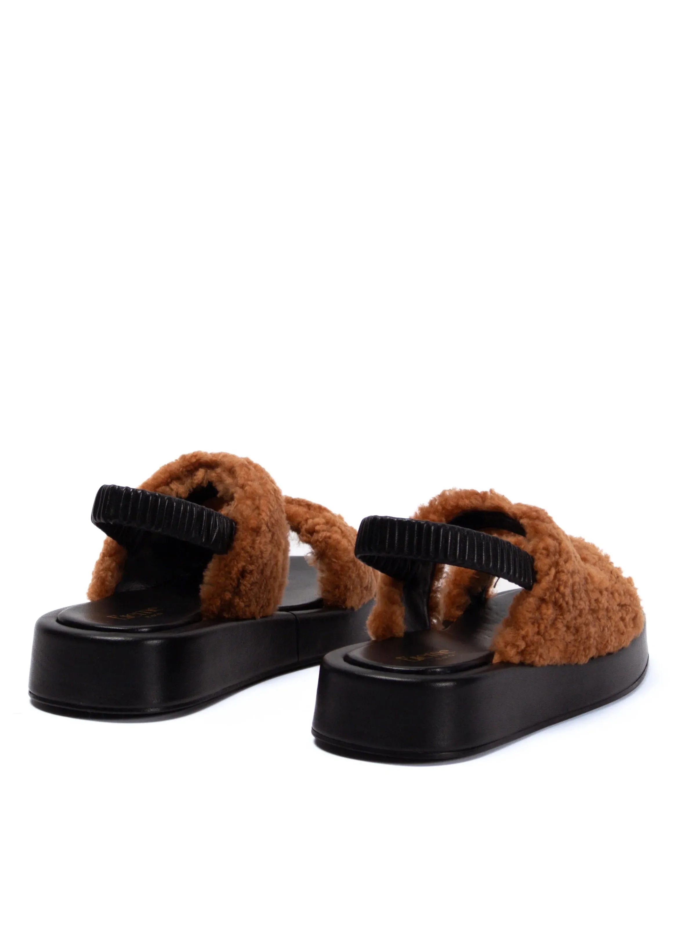 SANDALES EN SHEARLING GEMINI - ELLEME pour FEMME | Printemps