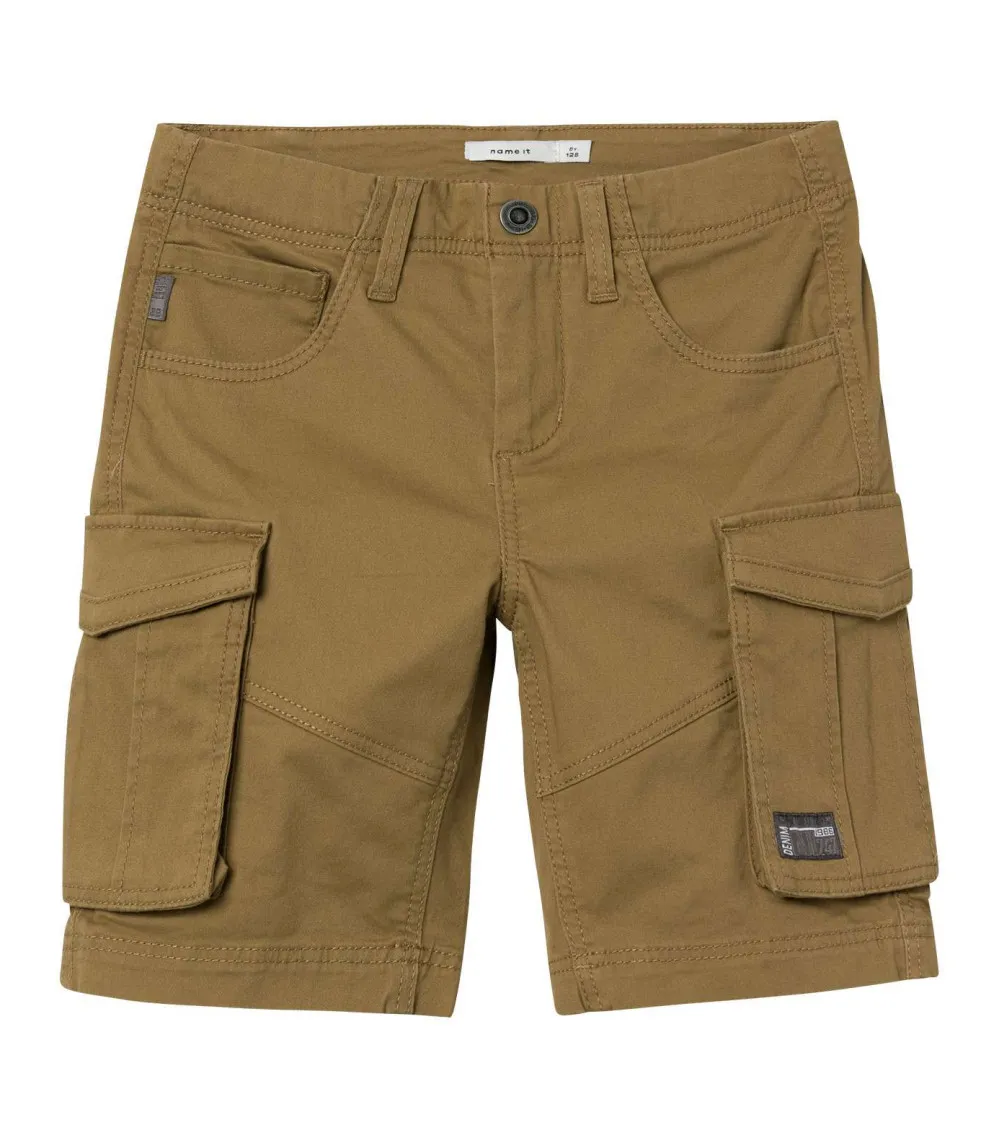 Short avec plusieurs poches et une coupe cargo Junior Garçon Name It en coton camel