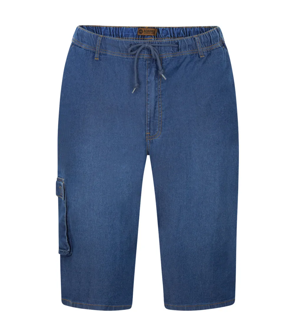 Short cargo Adamo Dallas en coton mélangé bleu coupe slim