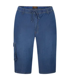 Short cargo Adamo Dallas en coton mélangé bleu coupe slim