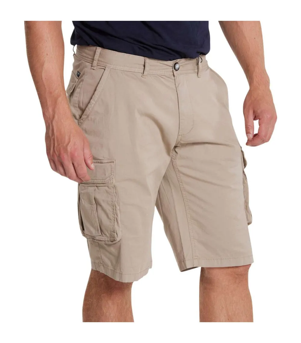 Short cargo coupe regular fit North 56°4 en coton beige