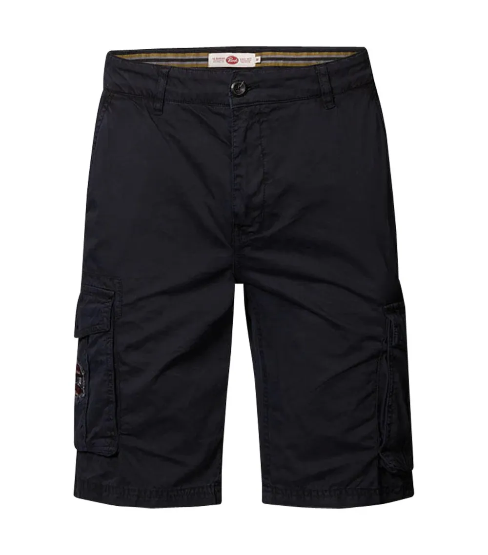 Short Cargo Petrol Industries en coton bleu marine