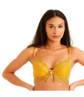 Soutien-gorge ampliforme coque moulée moutarde Ananas