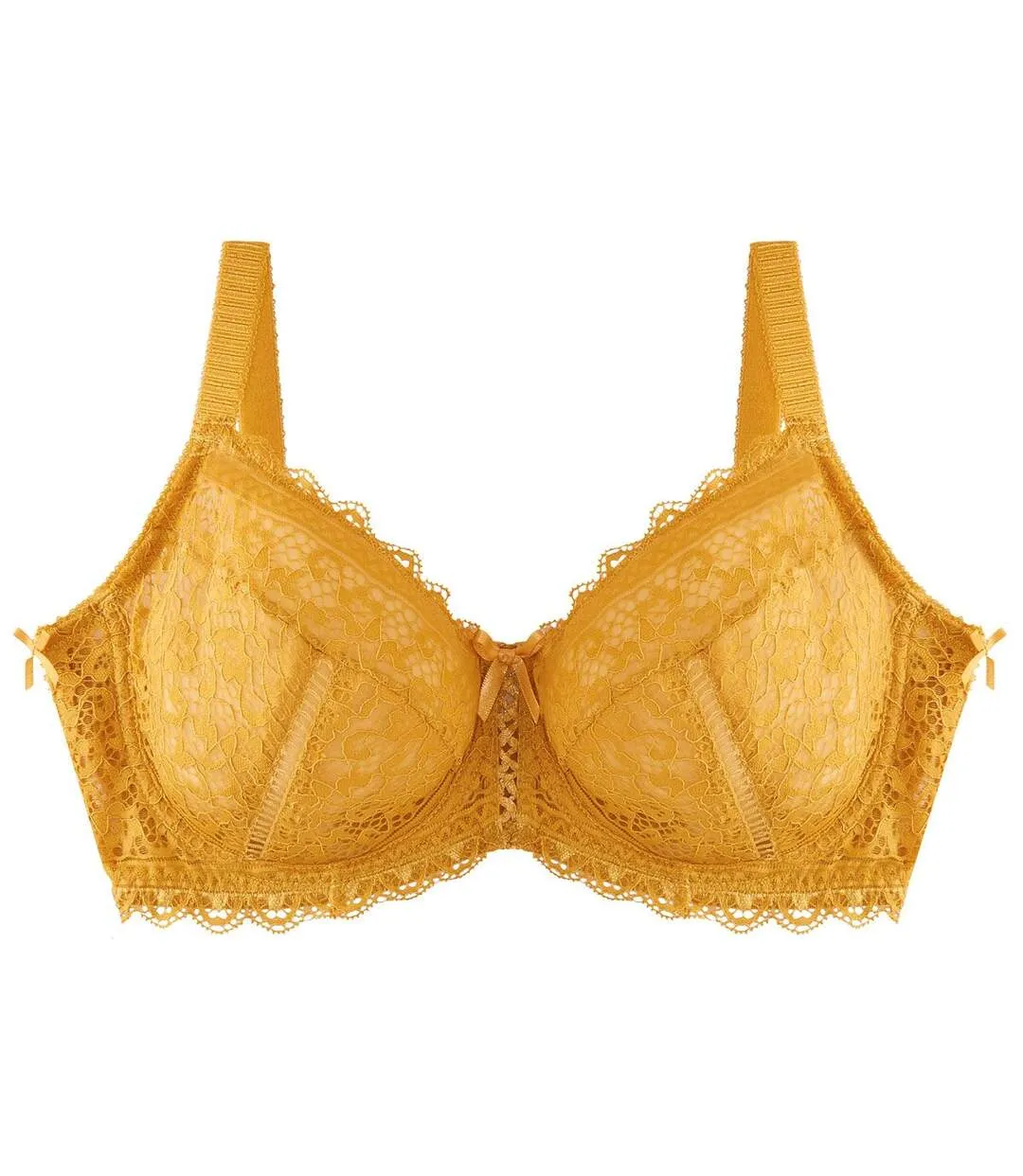 Soutien-gorge grand maintien C, D et E jaune moutarde Elena