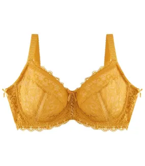 Soutien-gorge grand maintien C, D et E jaune moutarde Elena