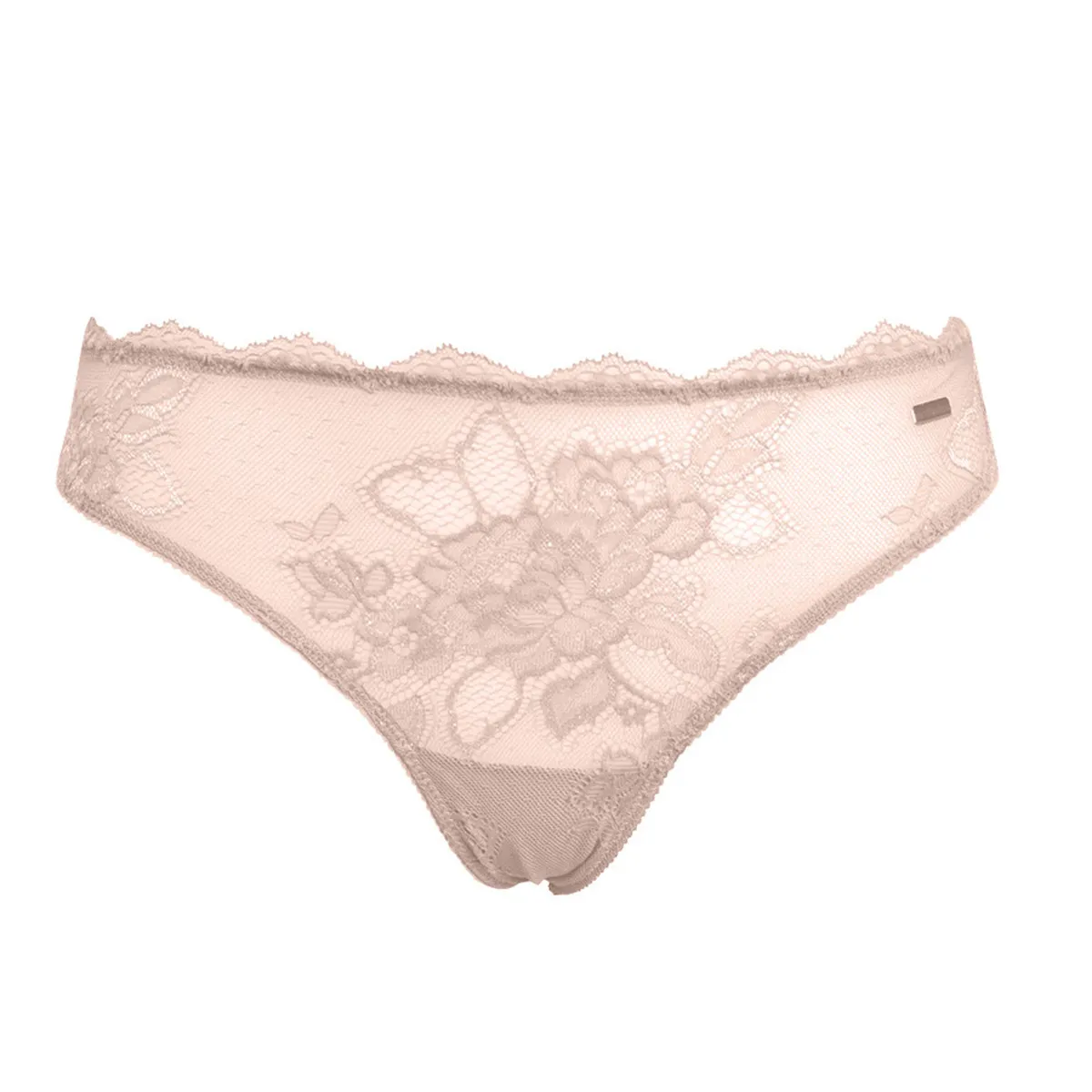 String brésilien en dentelle Alchimia rose de Verdissima