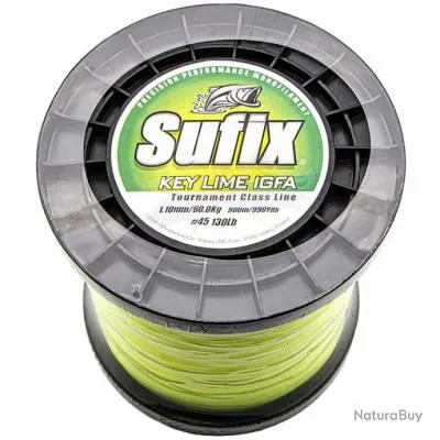 Sufix Nylon Lime IGFA Jaune 130lb