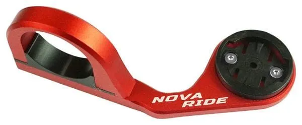 Support de compteur GPS Nova Ride Aluminium Court pour Garmin  Wahoo  Bryton et Hammerhead Rouge