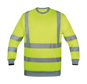 Sweat de travail haute visibilité - Homme - REF KXSW - jaune fluo 