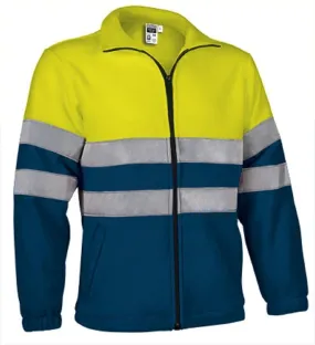 Sweat de travail - Homme - REF AIRPORT - jaune fluo et bleu marine 