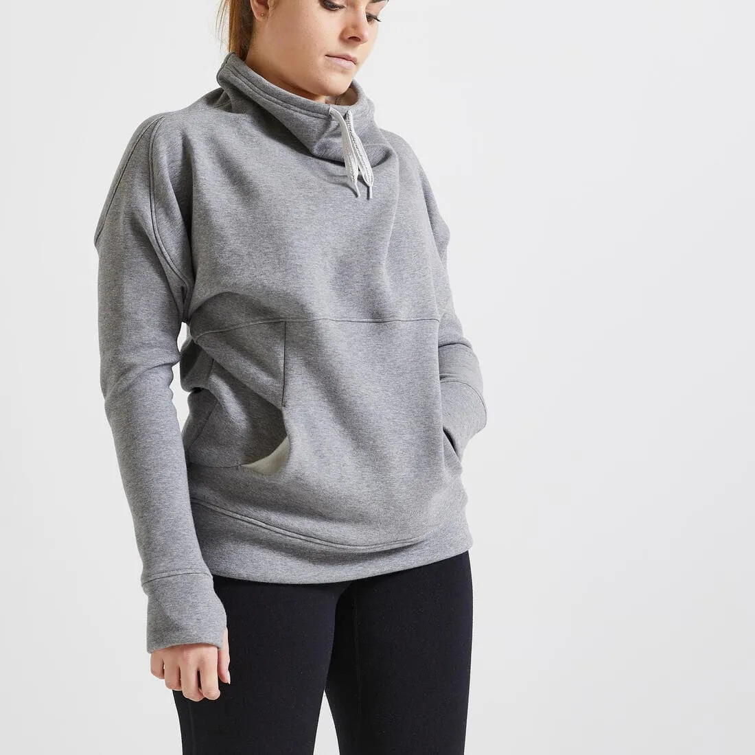 SWEAT MOLLETON / FOURRURE RELAXATION YOGA FEMME GRIS / ECRU