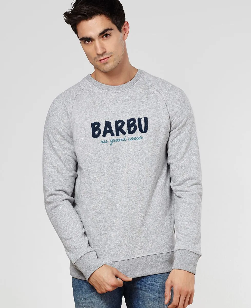 Sweatshirt homme Barbu au grand coeur