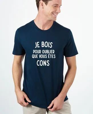 Sweatshirt homme Je bois pour oublier que vous êtes cons II