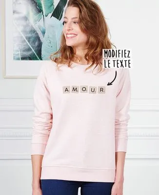 Sweatshirt homme Jeu de lettres personnalisé