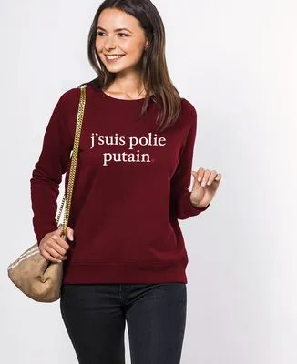 Sweatshirt homme J'suis poli putain