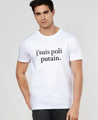 Sweatshirt homme J'suis poli putain