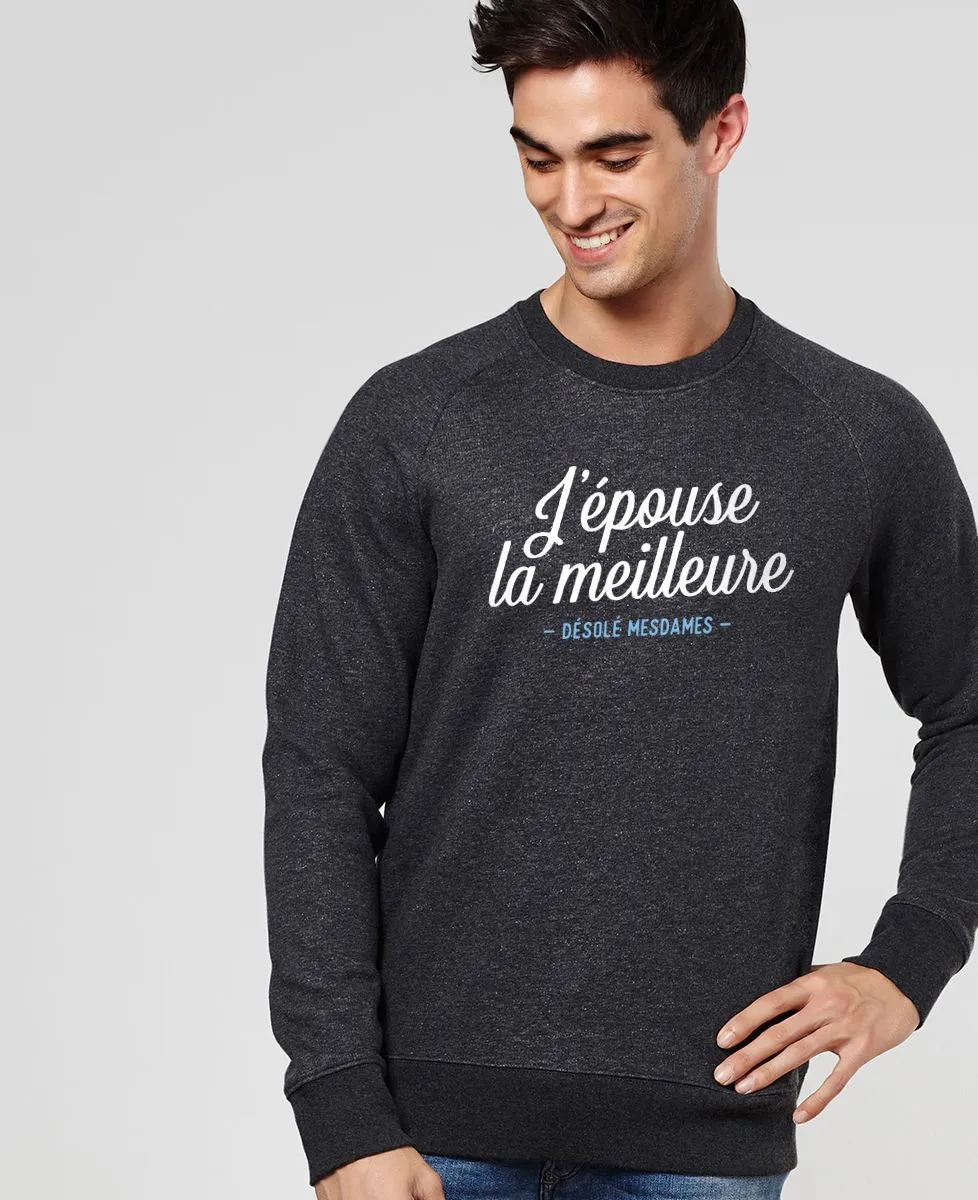 Sweatshirt homme J'épouse la meilleure