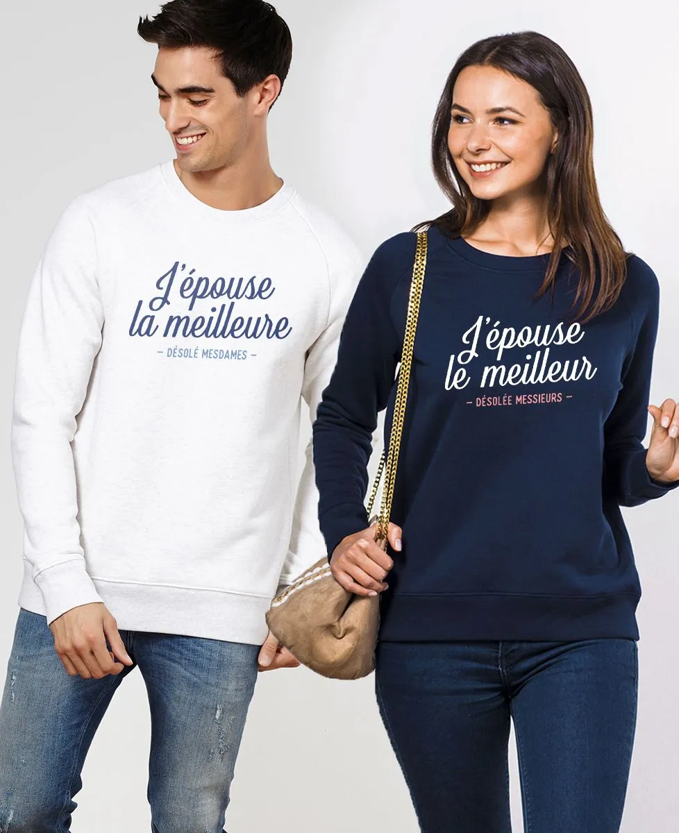 Sweatshirt homme J'épouse la meilleure