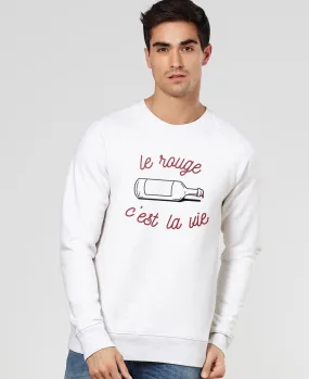 Sweatshirt homme Le rouge c'est la vie