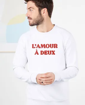 Sweatshirt homme L'amour à deux (effet velours)