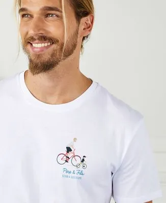 Sweatshirt homme Parent et enfant à vélo personnalisé