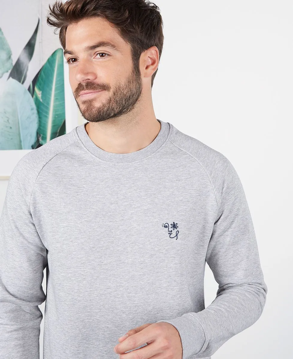 Sweatshirt homme Visage (brodé)