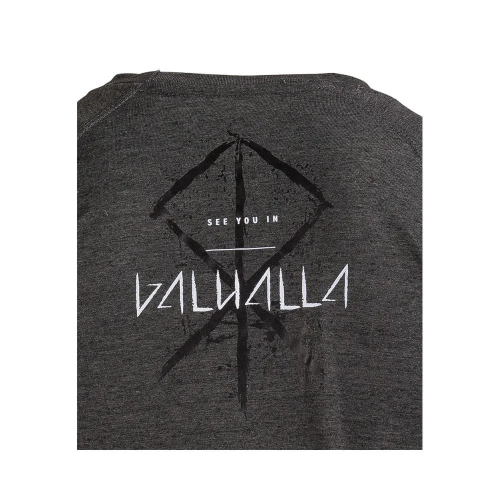 T-SHIRT AESIR VIKING RUNE VALHALLA GREY